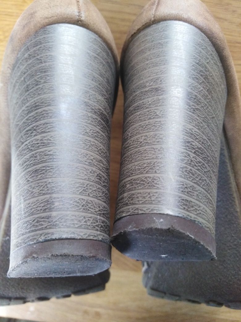 Buty damskie botki skórzane brązowe Wojas rozm. 37