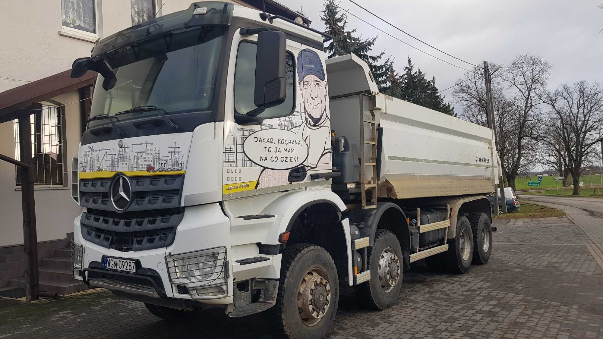 MERCEDES AROCS 4448, 8x8, KH-Kipper, I-wszy właściciel