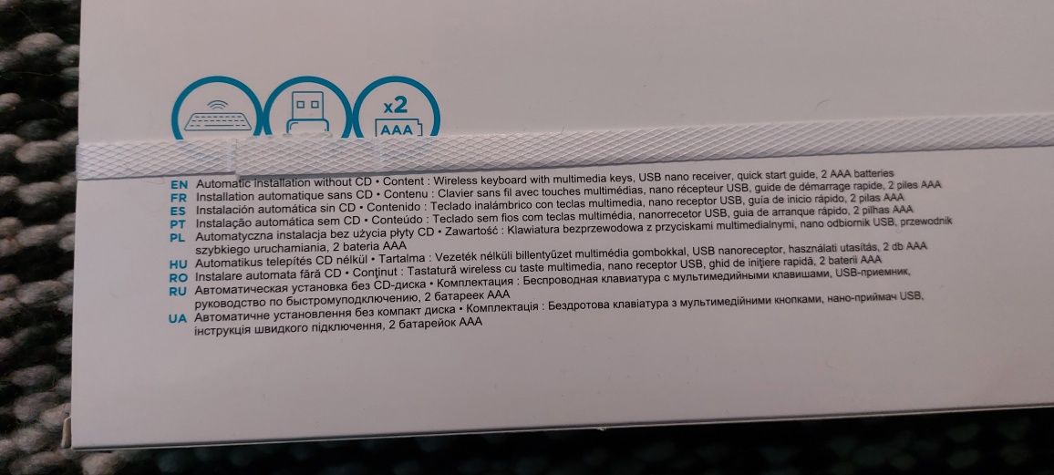 Zestaw bezprzewodowy klawiatura + mysz