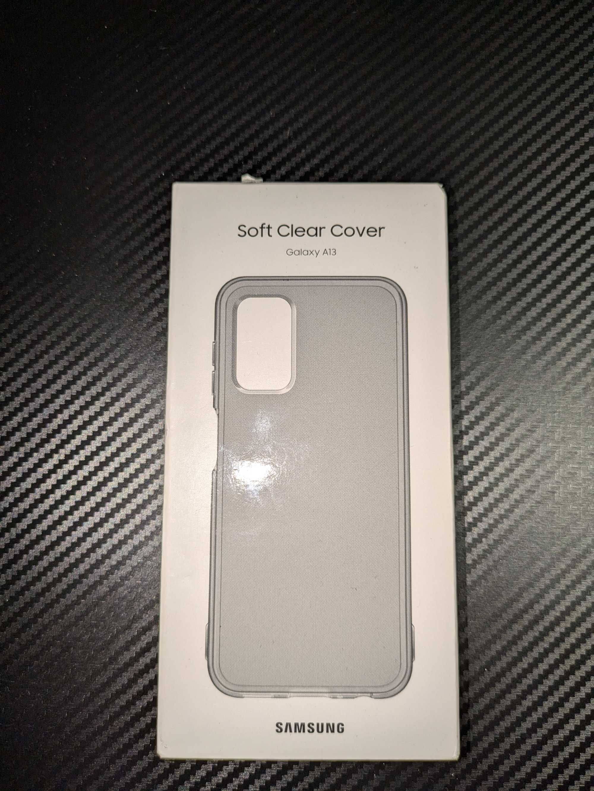 Etui Soft clear cover galaxy a13 ciemno-przezroczysty