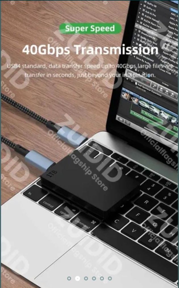 Кабель USB4.0 40 Гбит/с Туpe C к C PD3.1 240 BT