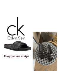 Жіночі шкіряні шльопанці сланці оригінал 36, 37 розмір Calvin Klein