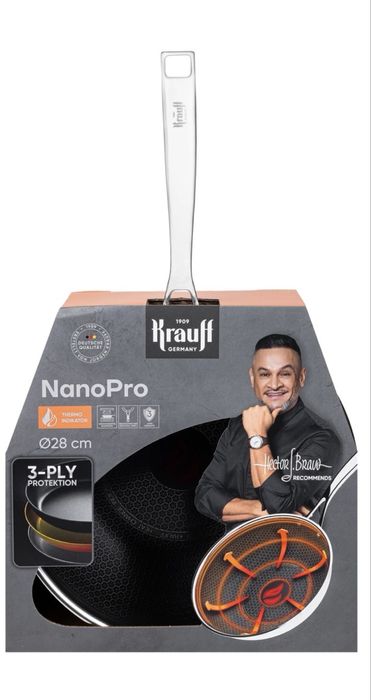 Сковорода wok Krauff NanoPro 3-ply 28 см, нова