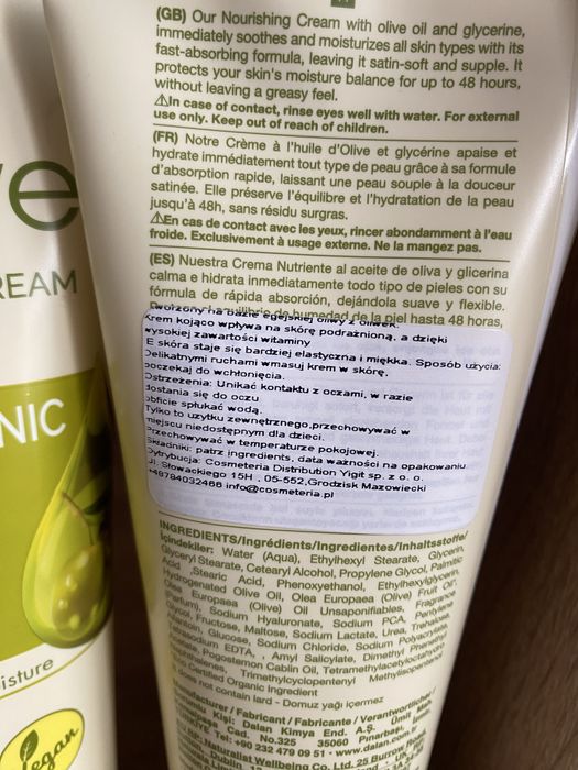 Dalan d'Olive odżywczy krem w tubce 95% naturalnych składników 250ml