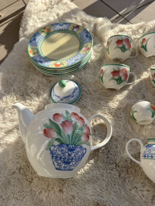 Serwis Kawowy Villeroy & Boch PERUGIA Tulipany Owoce BDB