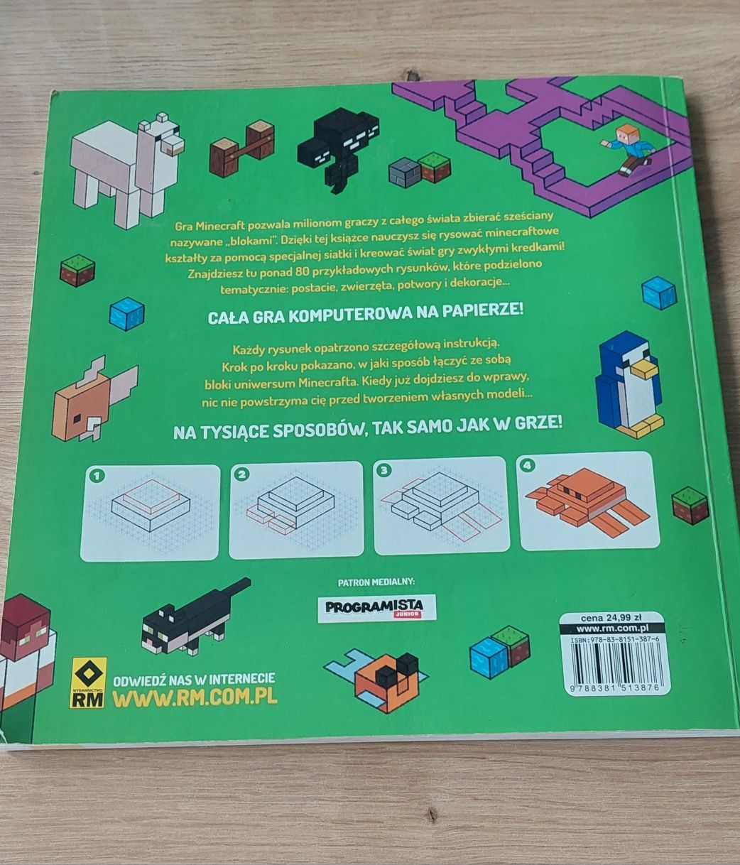 Rysowanie w stylu Minecraft przewodnik rysowania krok po kroku