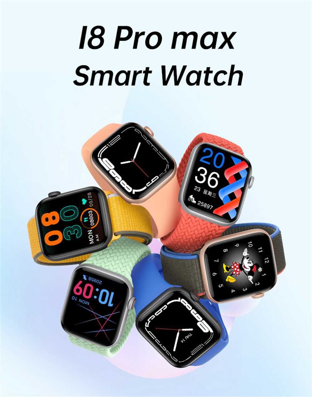 i8 PRO MAX Smartwatch , rozmowy, puls, trening itp.