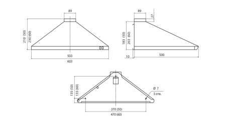 Кухонна витяжка Fortuna Standard 50 см (Коричнева). Уцінка!