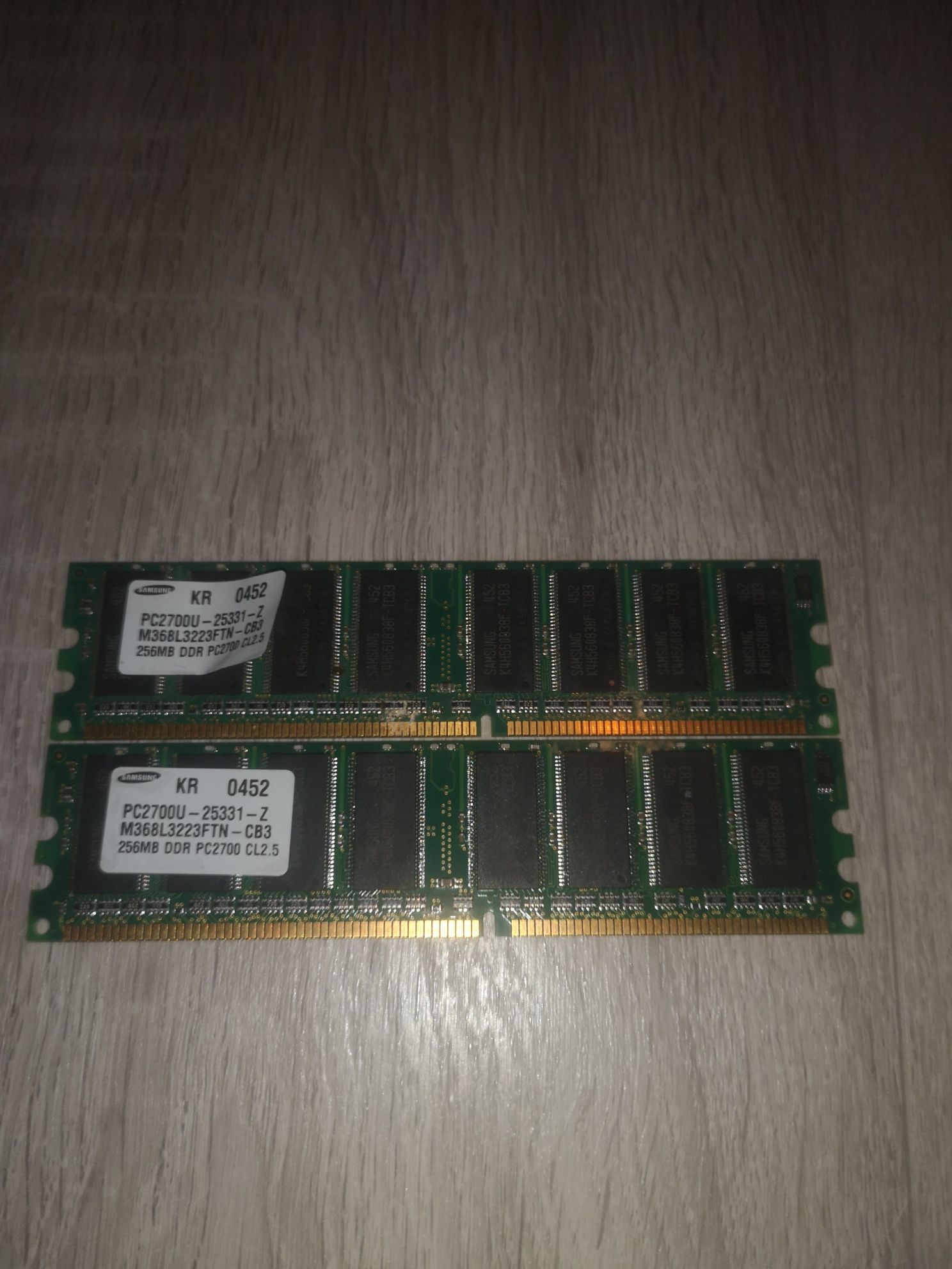 Pamięć RAM Samsung 256mb DDR 1 CL 2.5 x2