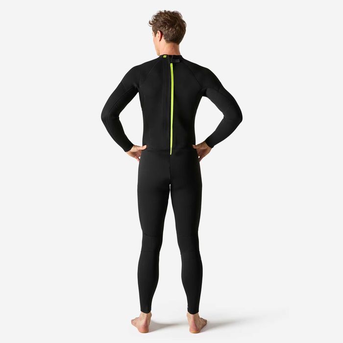 Men’s Surfing 4/3 mm Neoprene Wetsuit Olaian - Black - Fato de surf