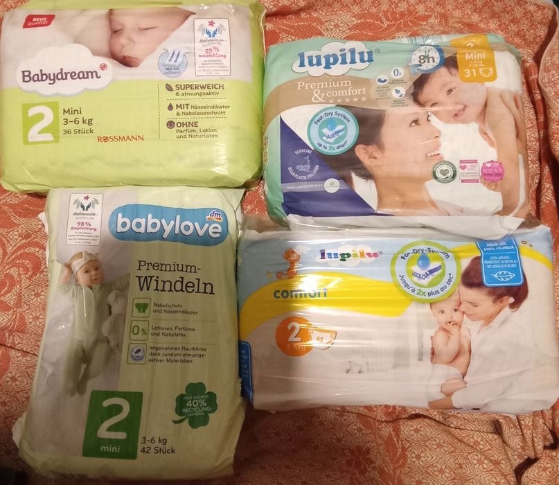 Памперси Pampers Lupilu Babydream Chicco Kruidvat Babylove Mamia 2