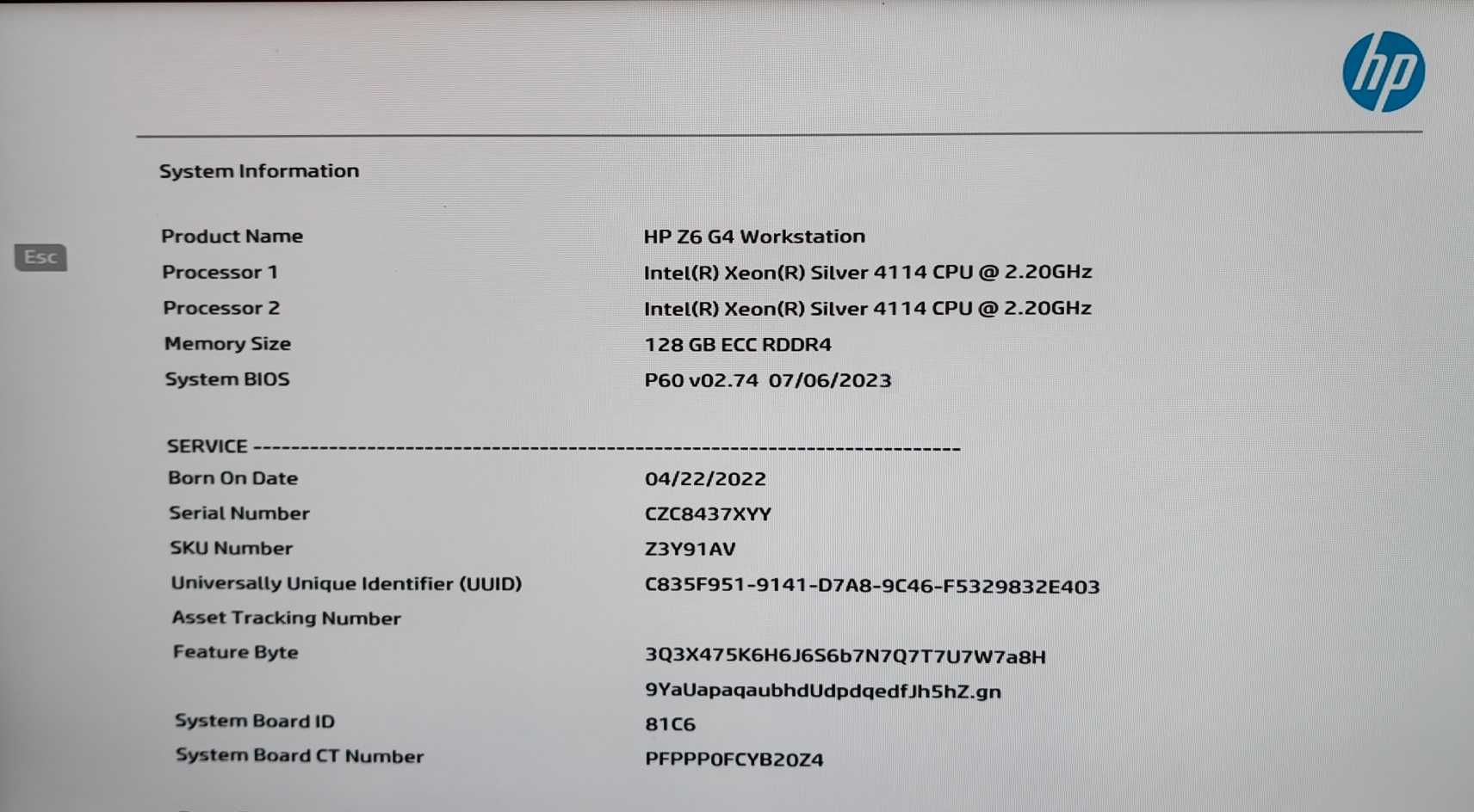 Workstation HP Z6 G4 Dual XEON Silver ,128 GB RAM, QUADRO, W 11 Pro