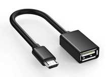 NOVO - Cabo Conversor • Adaptador Micro USB para USB - BRANCO / PRETO