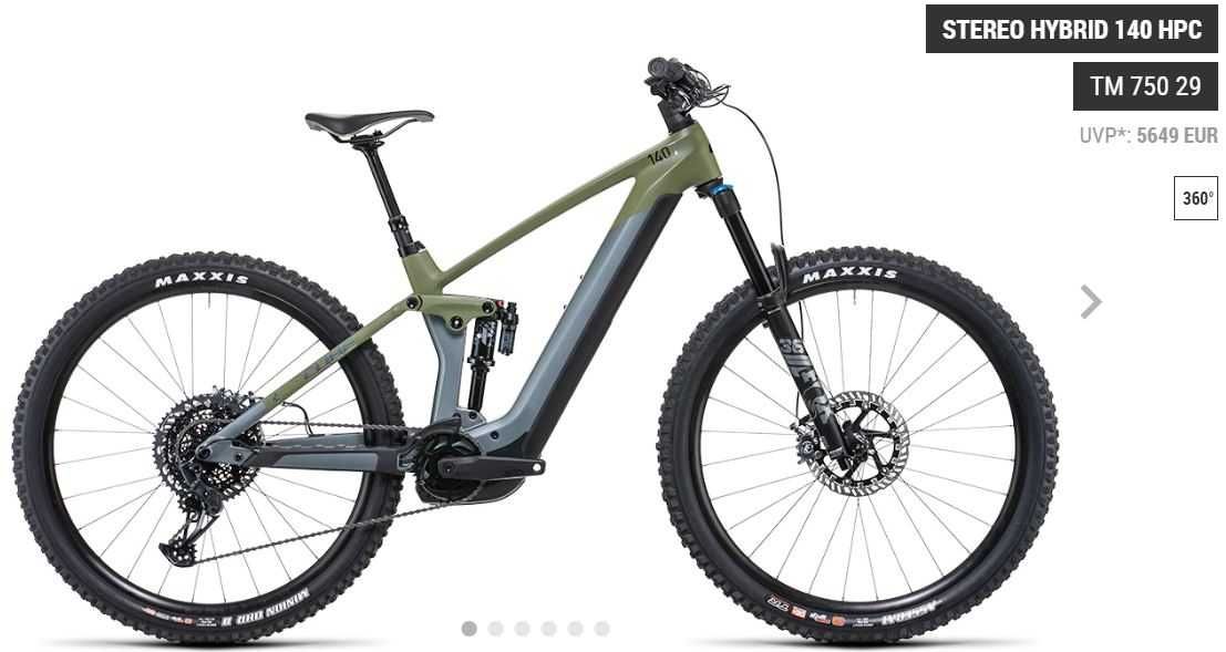 Bike Cube Stereo Hybrid 140 HPC Tamanho M