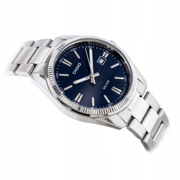Zegarek Męski Casio Mtp-1302pd-2avef Stalowy Datownik Bransoleta + Box