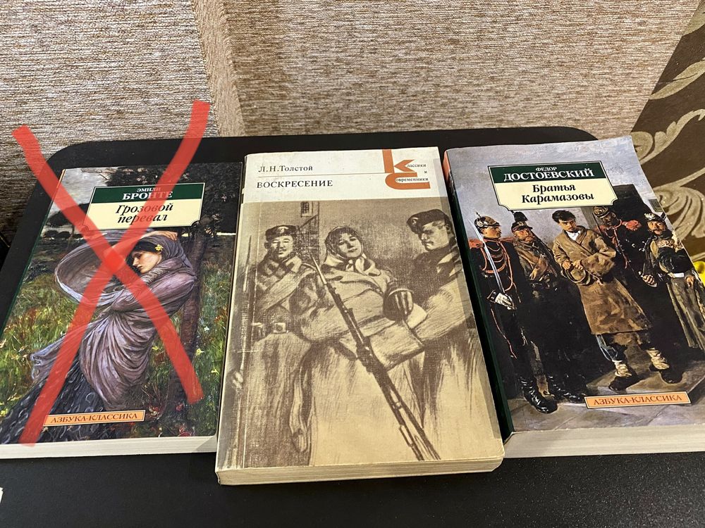 Книги.Достоевский.Толстой.Бронте