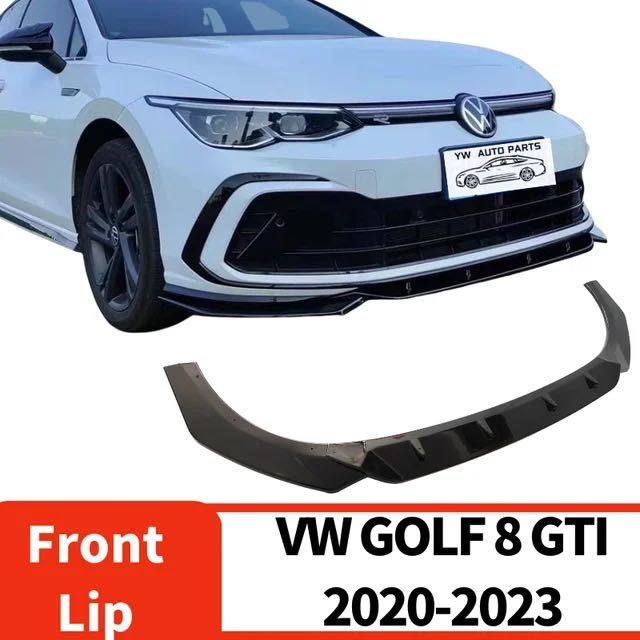 Накладка на передний бампер сплитер Volkswagen Golf 8 губа бампера