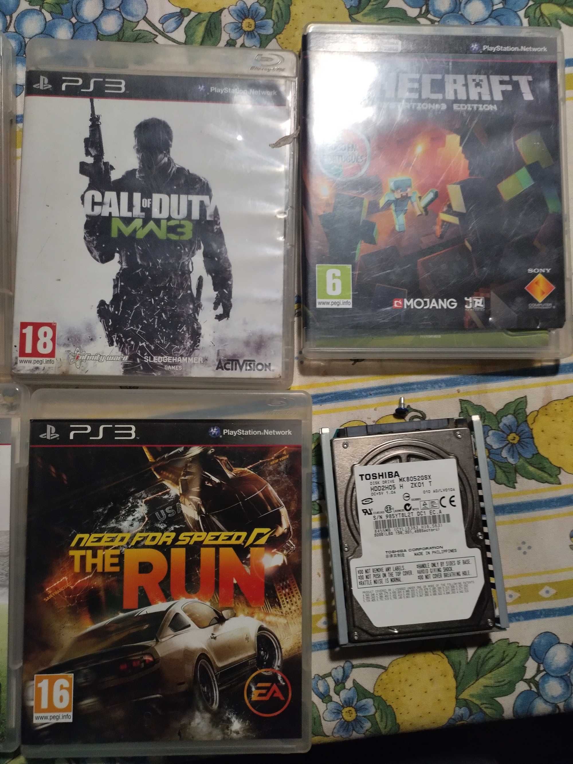 Vendo 7 jogos de Playstation3 e o HDD 500Gb (inclui a conta)