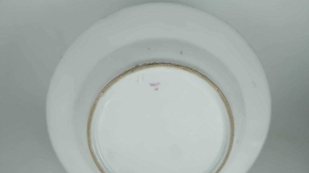 Taça com prato porcelana Séc. XIX  - Lembrança de amizade