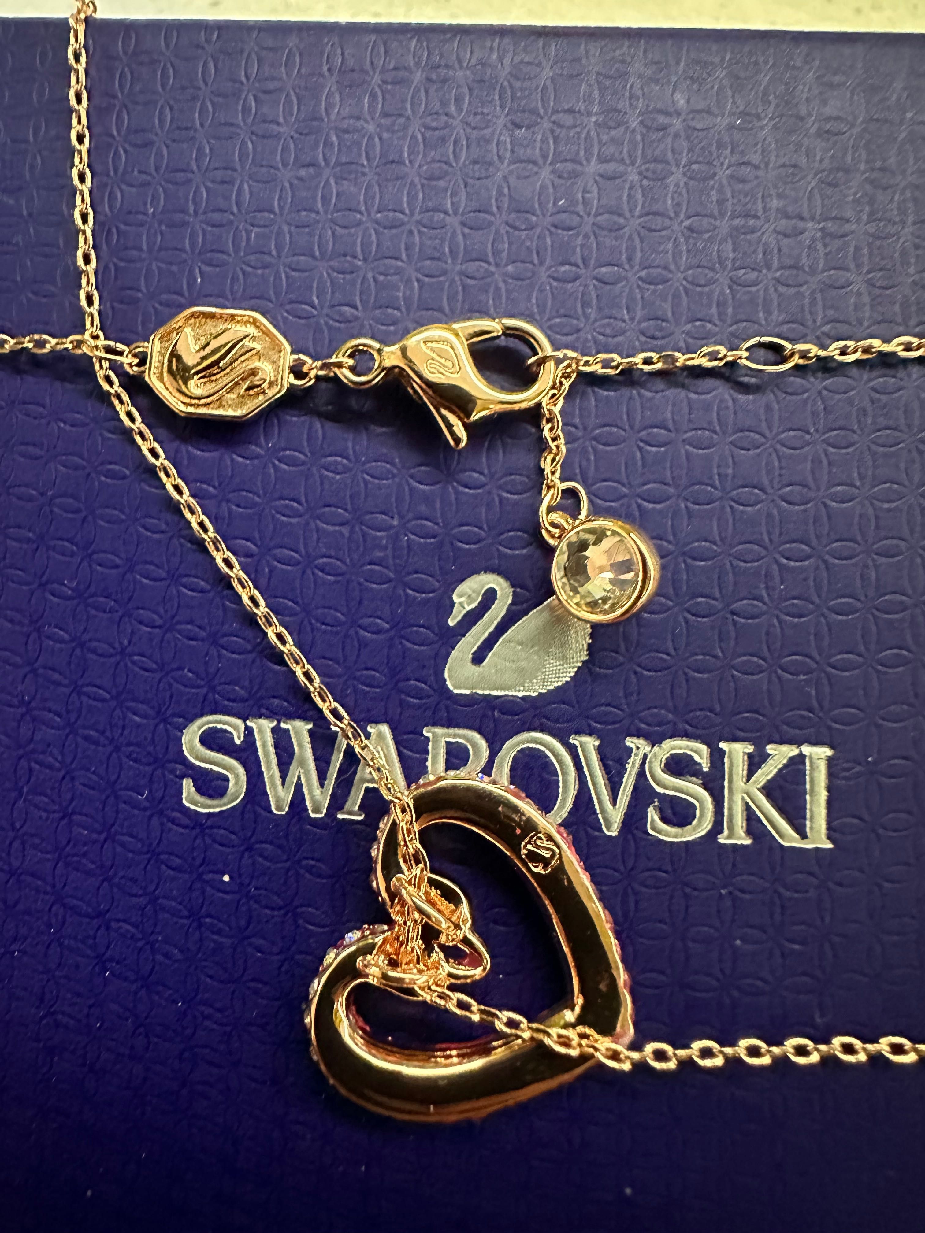 Ланцюг з кулоном серце Swarovski