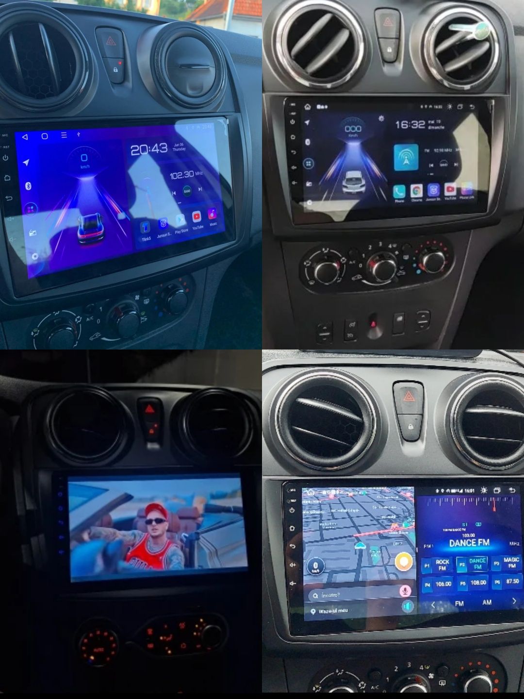 Rádio 9" Dacia Sandero e Logan 2012-19 android CARPLAY WIFI GPS Novo