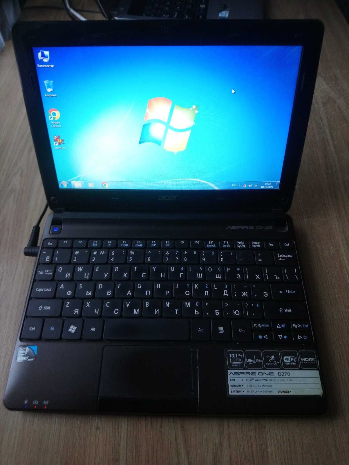 Ноутбук (нетбук) Acer Aspire D270. Отличное состояние.