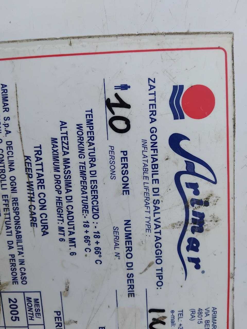 Tratwa ratunkowa Arimar,  10 osób, bez przeglądu