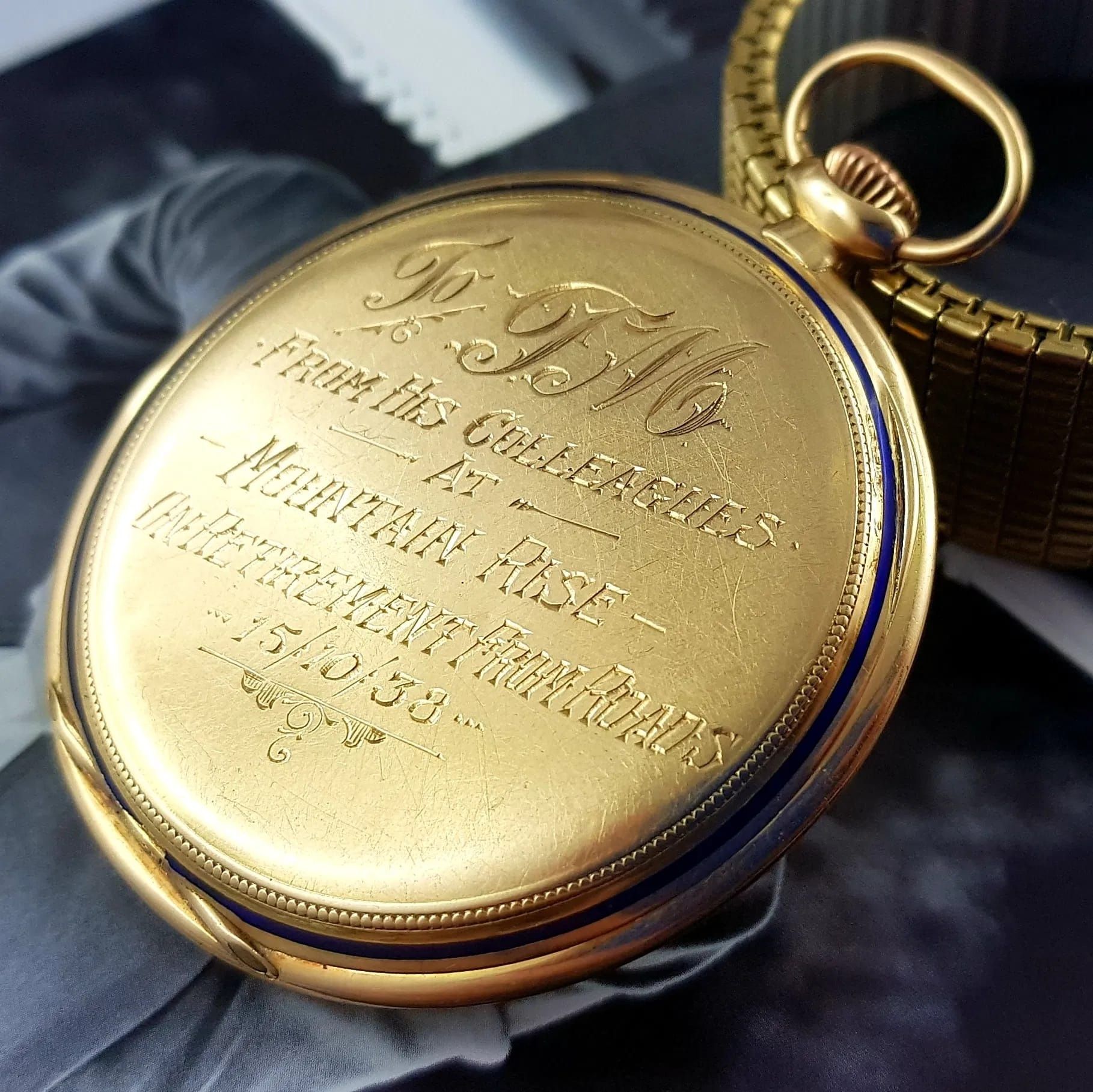 Zegarek kieszonkowy Eberhard złoto 14k , unikat  ultra slim Chronometr