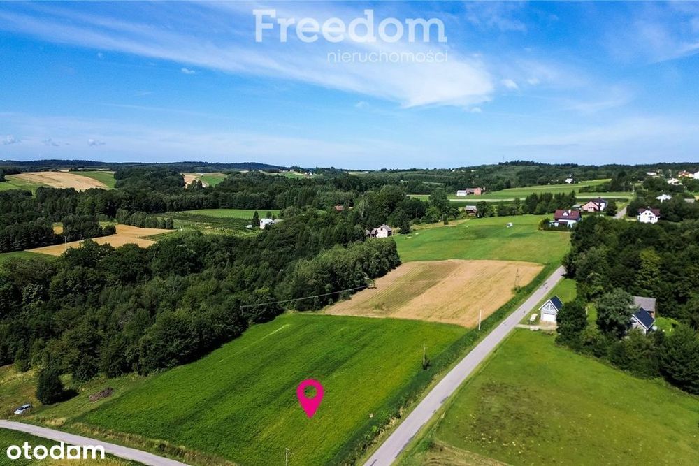 Działka 49 ar pod siedlisko, prąd i gaz na miejscu