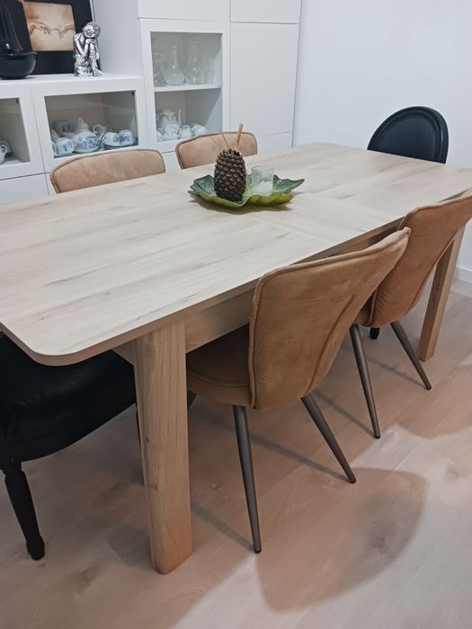 Mesa retangular cor carvalho