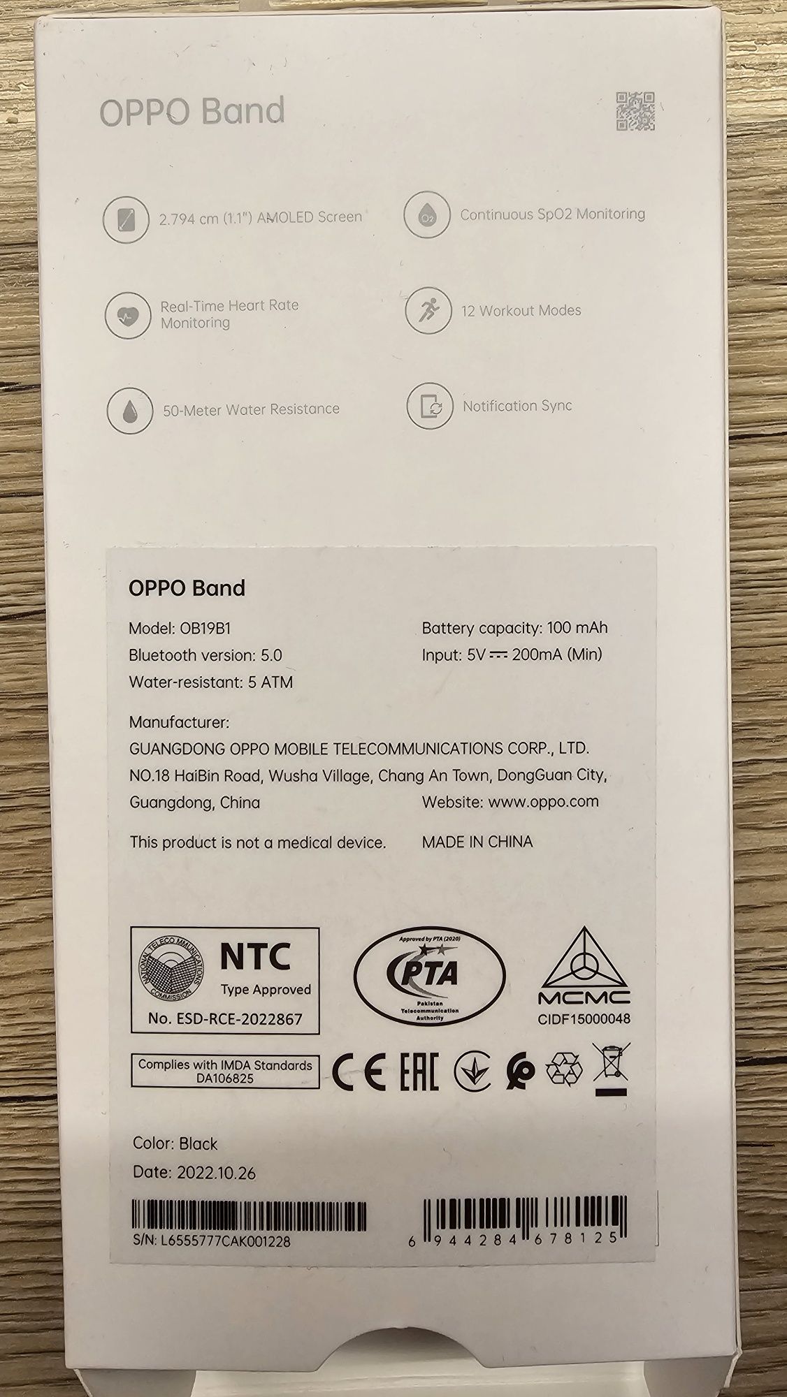OPPO Band OB19B1 Bluetooth opaska smart