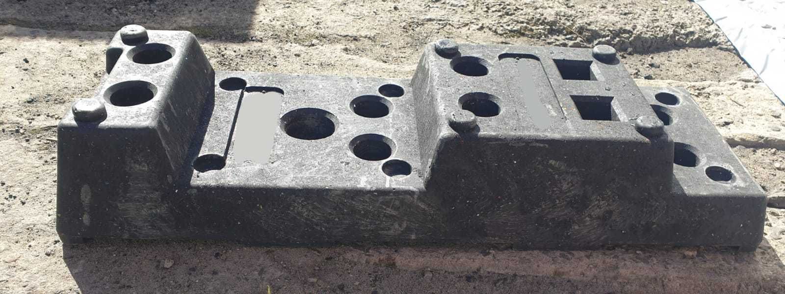 Podstawa/stopa PVC 17kg do ogrodzeń tymczasowych/znaków drogowych