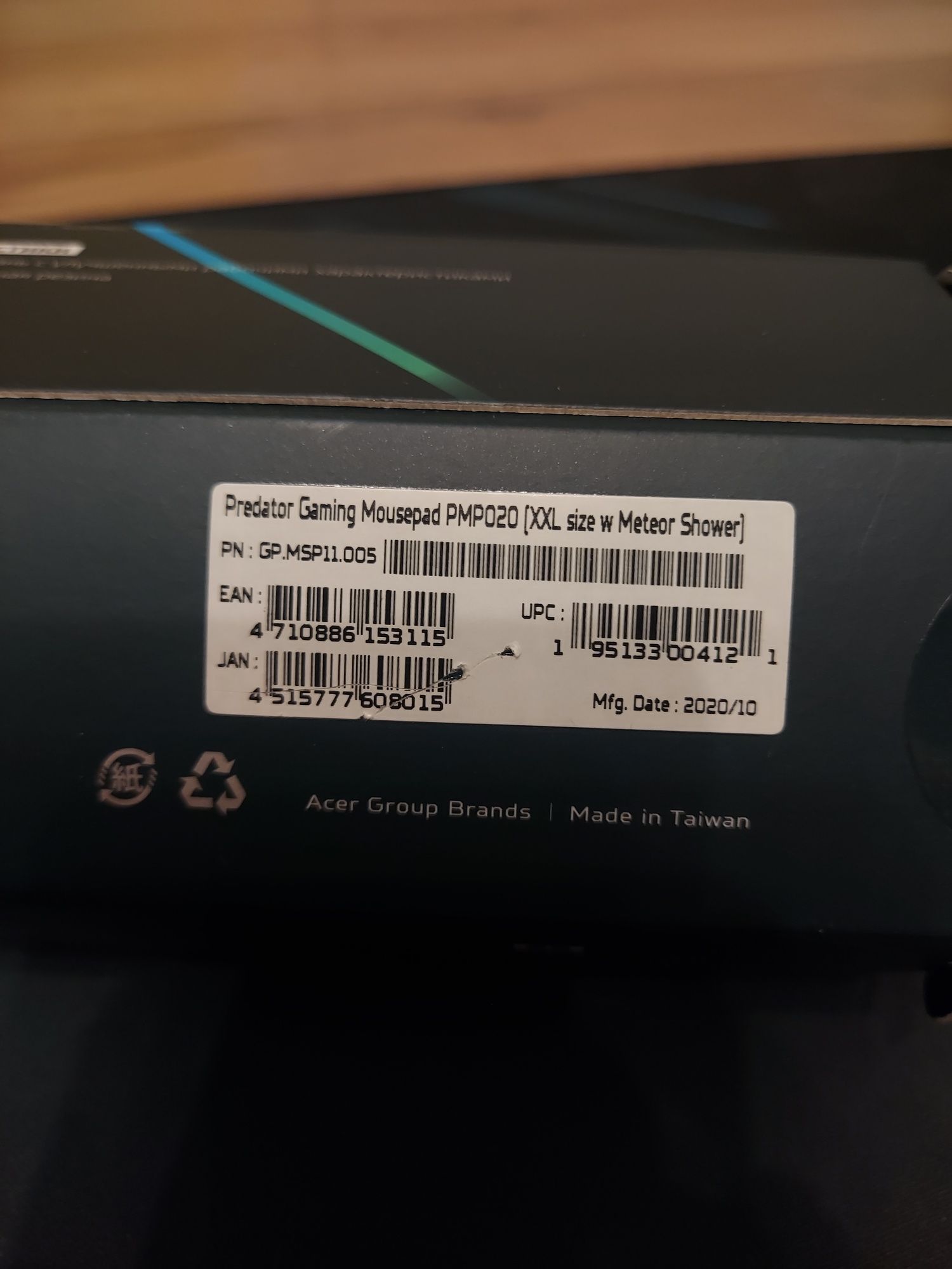 Podkładka gamingowa pmp020 XXL acer predator
