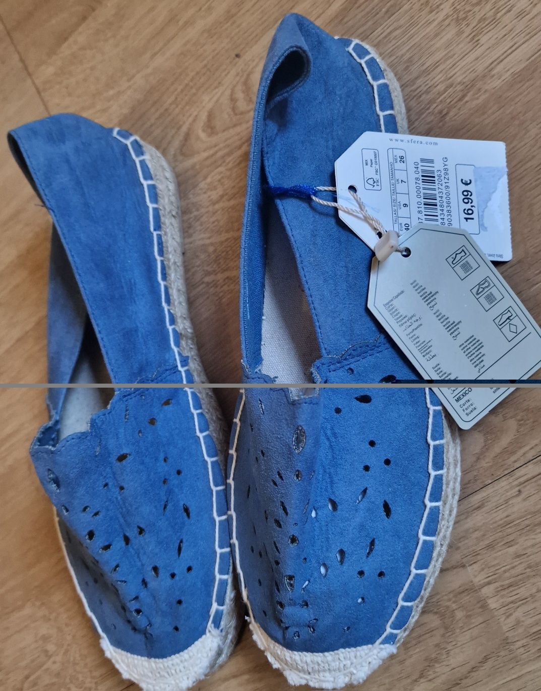 Alpercatas em azul