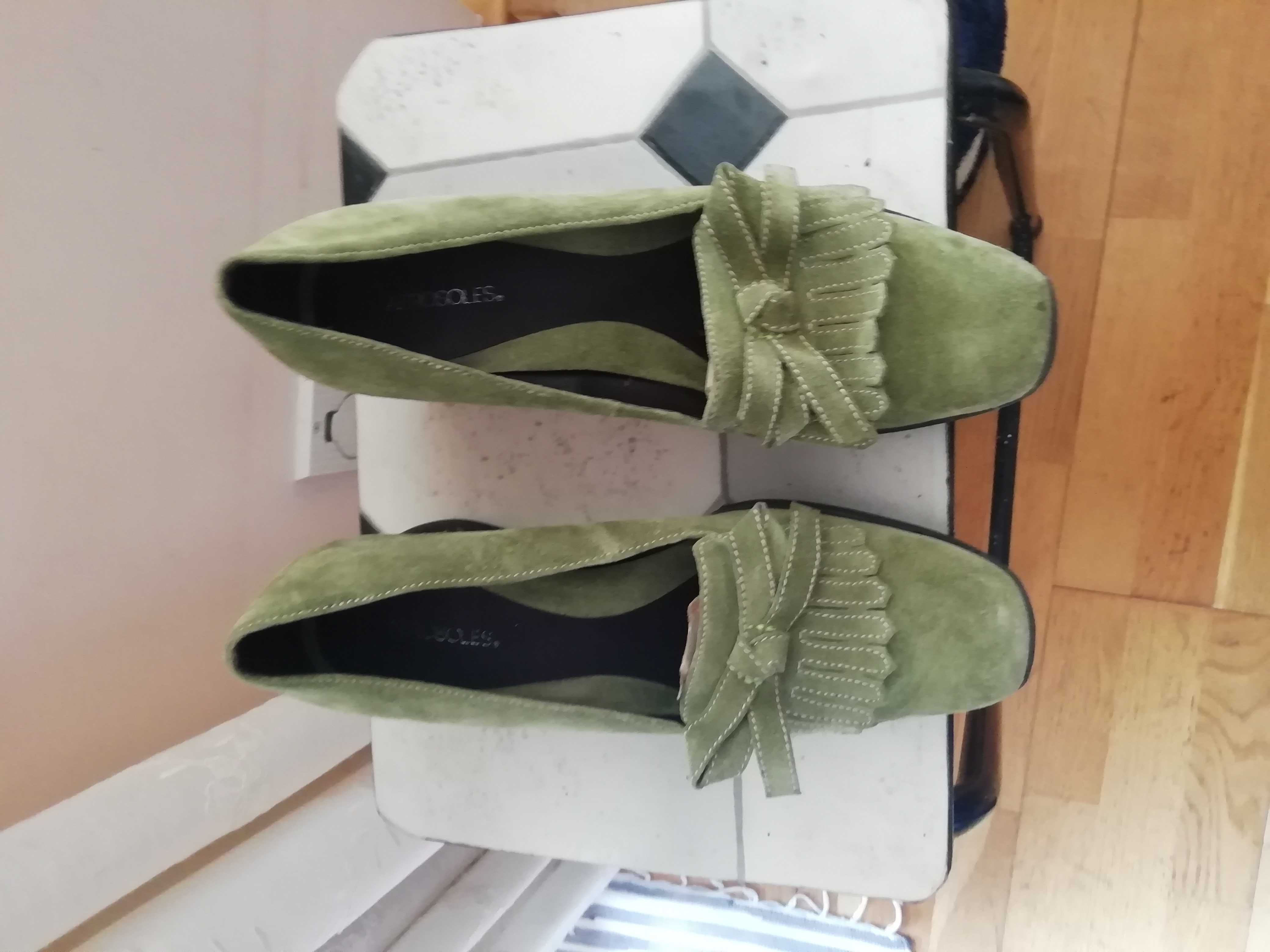 sapatos senhora nº38 marca aerosoles verde seco