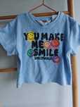 H&M Smiley World Bluzka bawełniana frotte z krótkim rękawem na lato