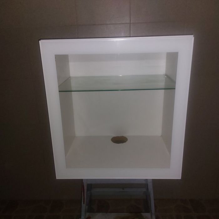 Witryna Szafka BESTA Ikea Biała Sindvik Szkło Przezroczyste 60x42x64cm