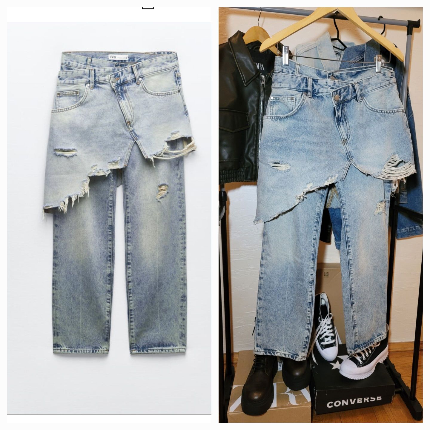 Нові оригінальні джинси Zara  ZW STRAIGHT-LEG MID-RISE JEANS.