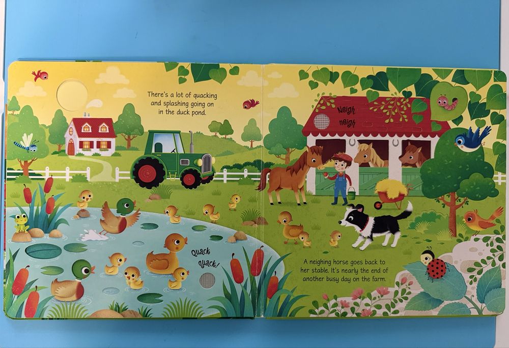 Usborne Farm Sounds книга із звуками фермерских тварин