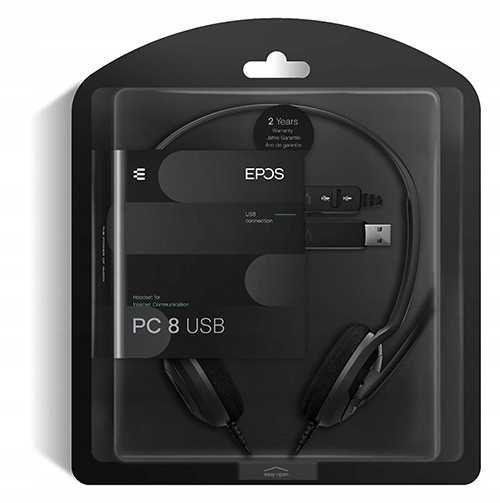 Słuchawki nauszne z mikrofonem EPOS PC 8 USB call center gamingowe