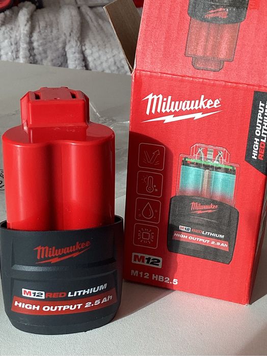 Bateria milwaukee m12 high output 2,5 ah