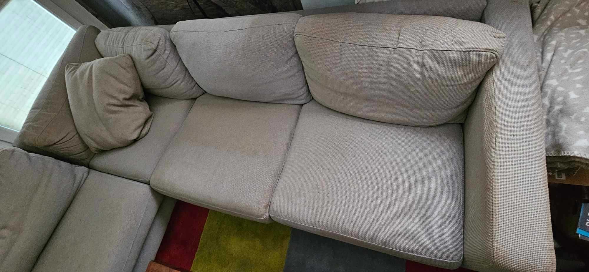 Sofa NAROŻNA KARLSTAD IKEA 2+3/3+2 - 240cm x 280cm jasnoszara używana