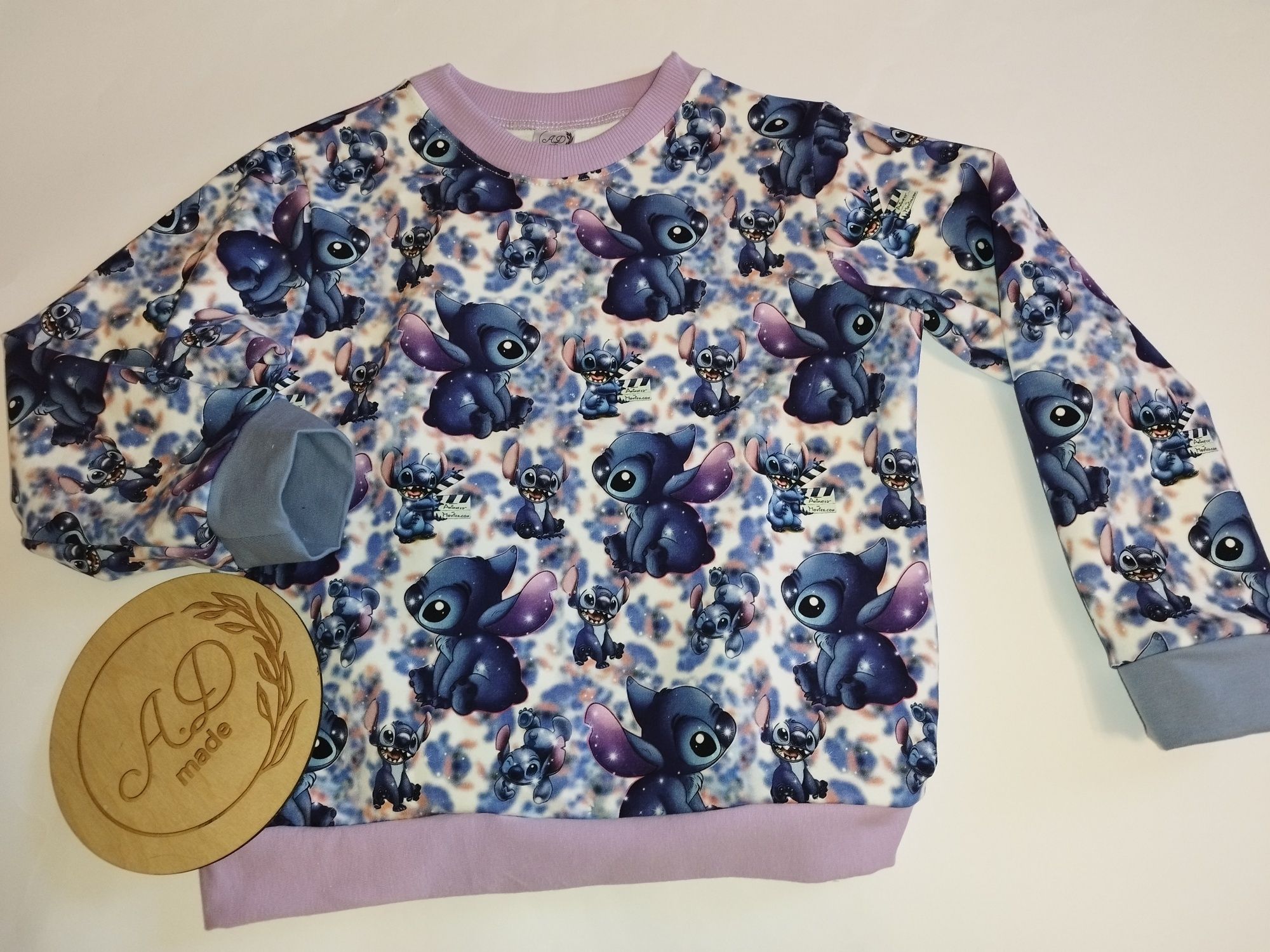 Bluza bawełniana dresowa Lilo i Stitch wiosenna