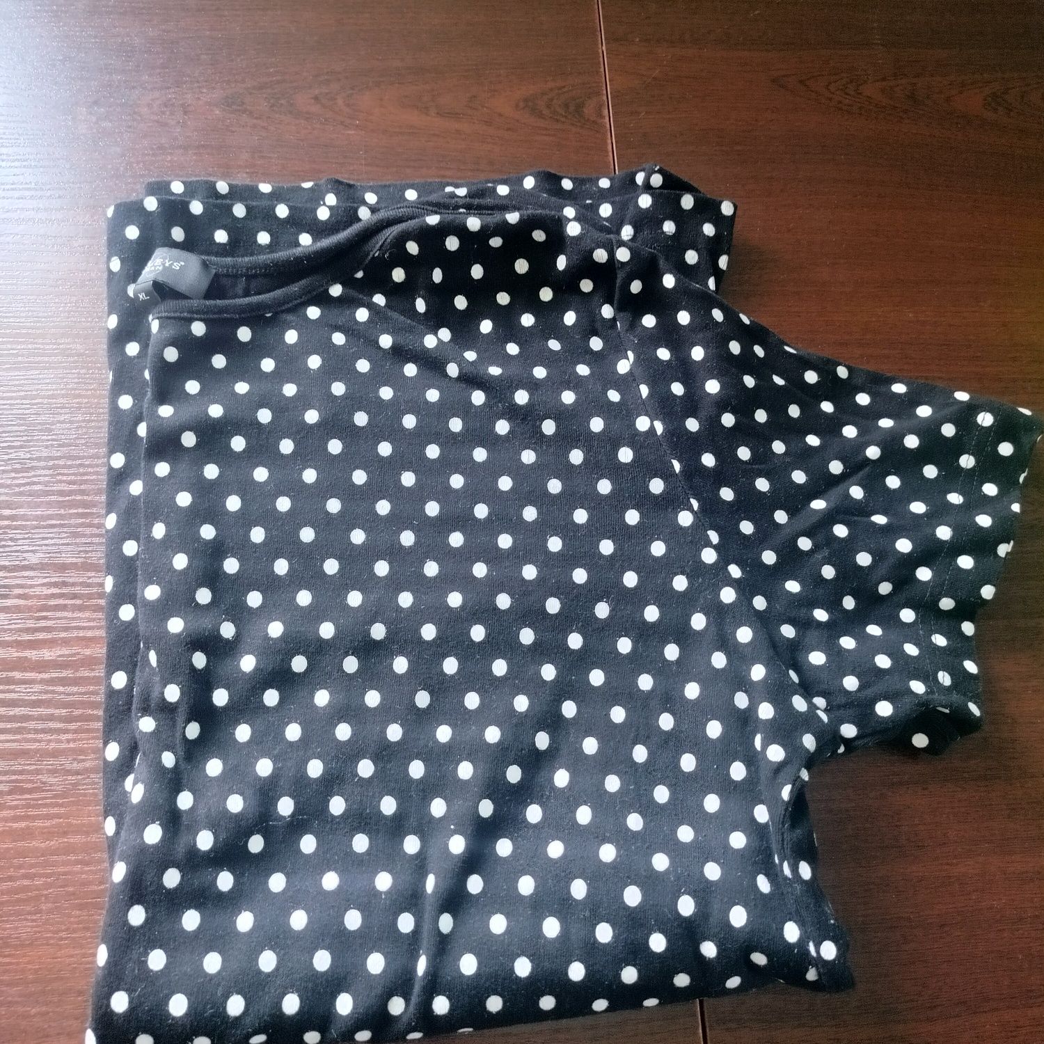 Bluzka koszulka damska czarna kropki Bexleys XL
