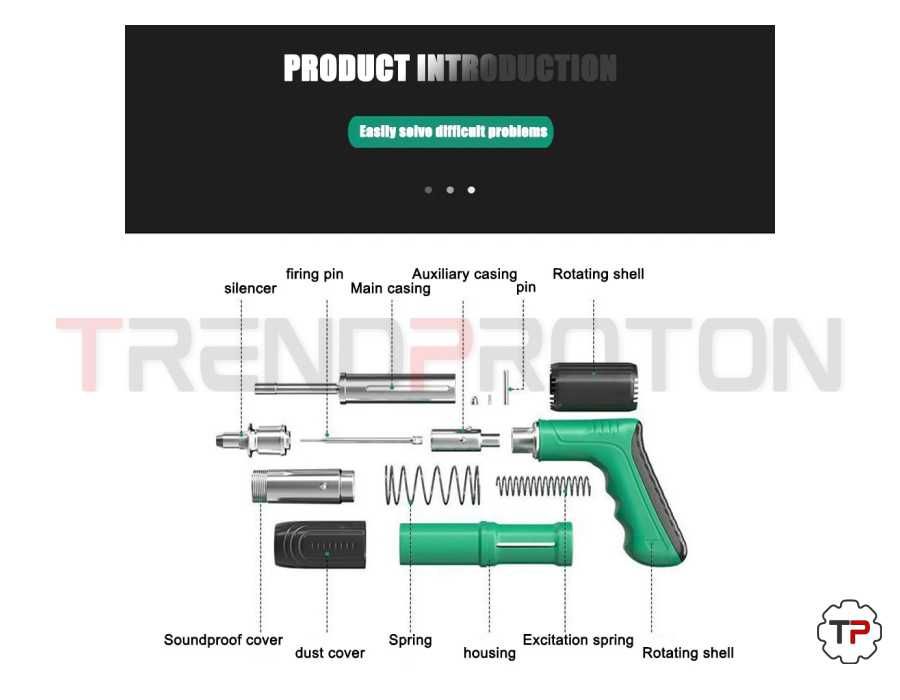 Pistola de Pregos com mala e pregos de oferta