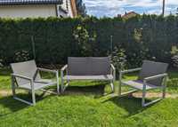 Zestaw ogrodowy aluminiowy - rattanowy. Sofa, 2 fotele