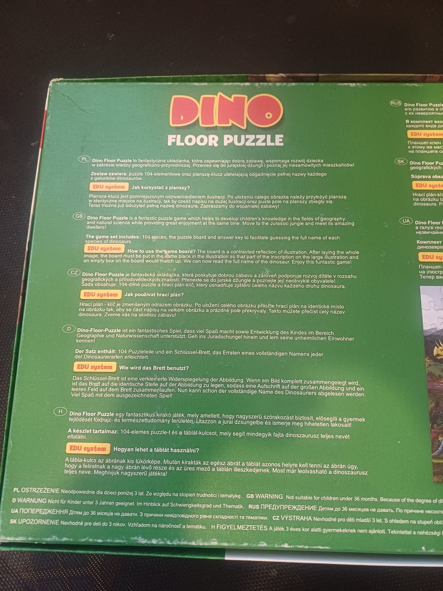 Puzzle dino super edu system 5+