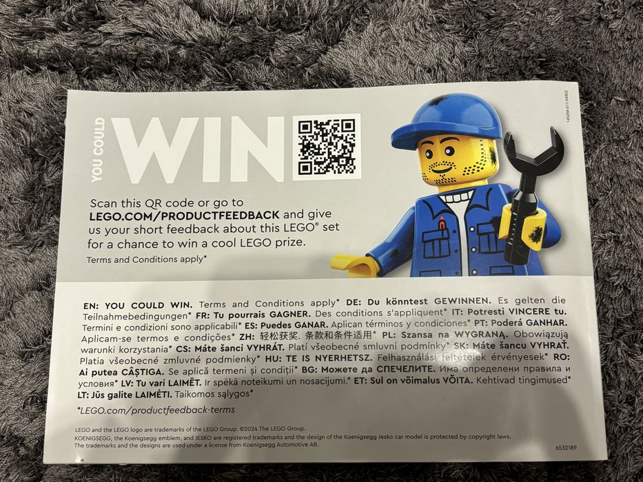 конструктор lego technic koenigsegg jesko absolut