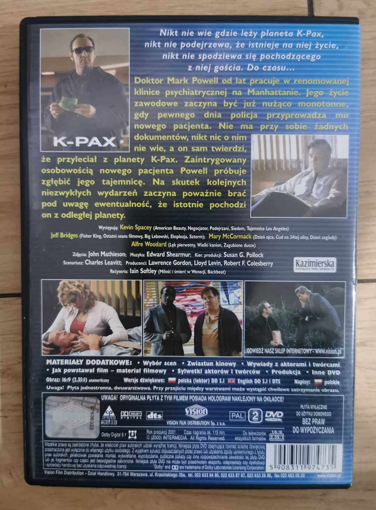 "K-Pax" film z Kevinem Spacey i Jeffem Bridgesem