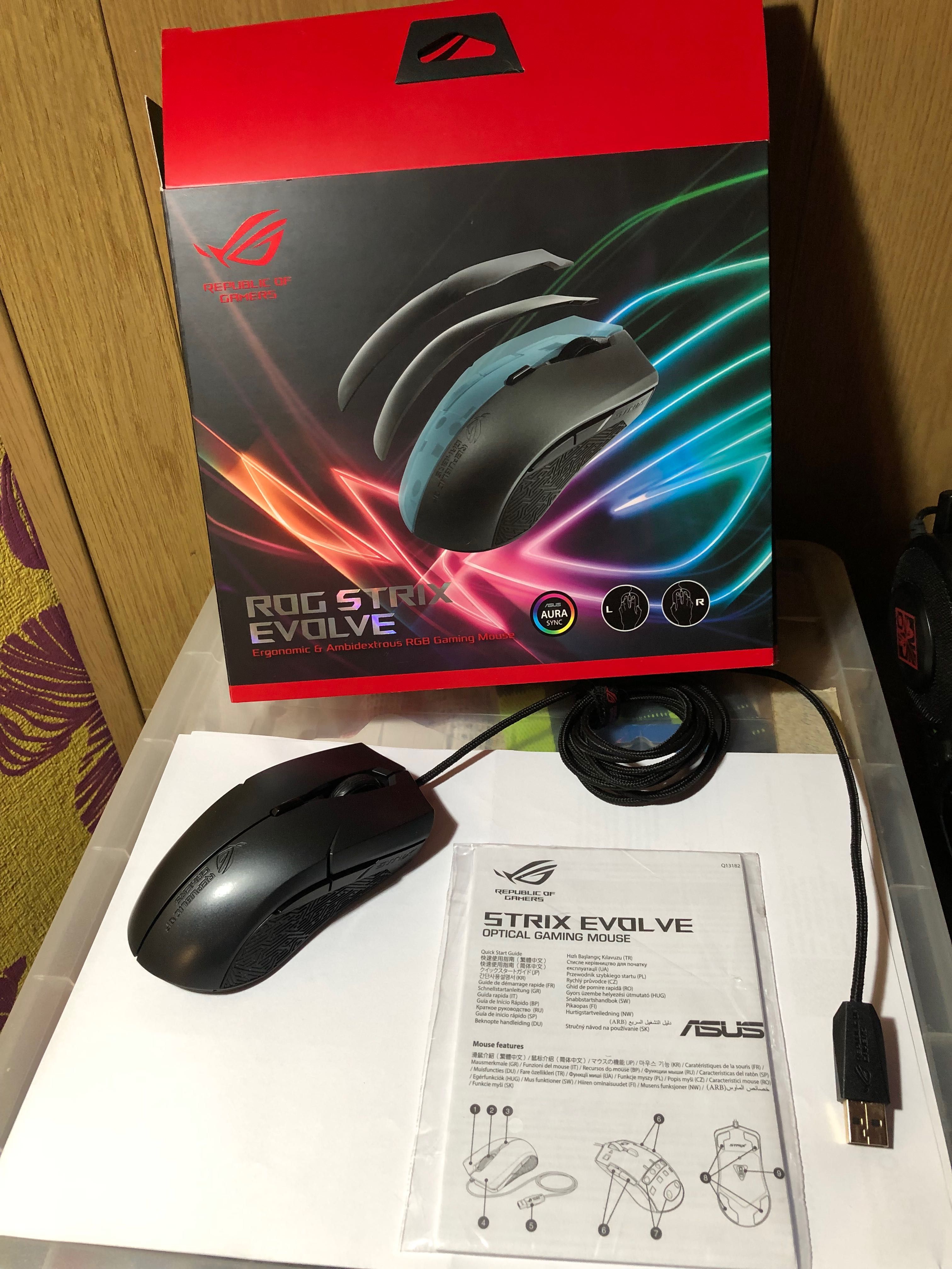 Игровая мышка ASUS ROG STRIX Evolve, новая